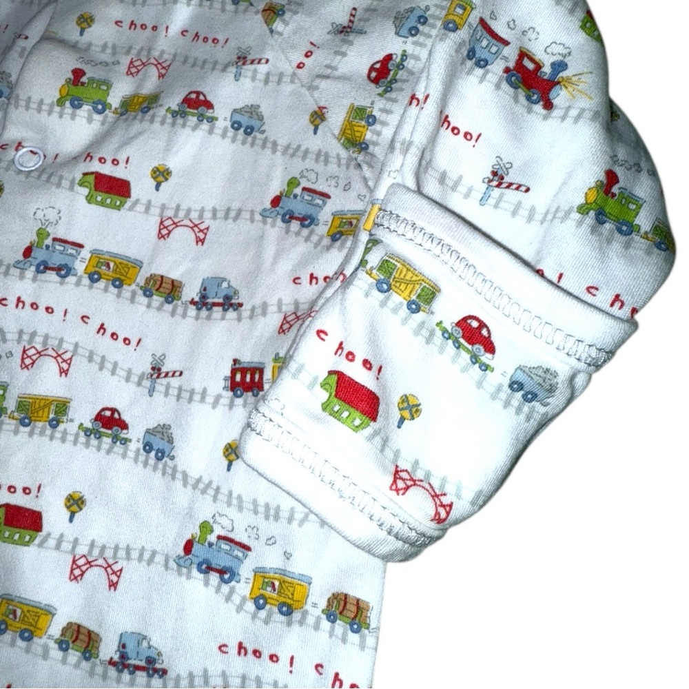 Kissy Kissy Pima Cotton Train Footie Sleeper Baby Pajamas 0–3 Months - Picture 3 of 6